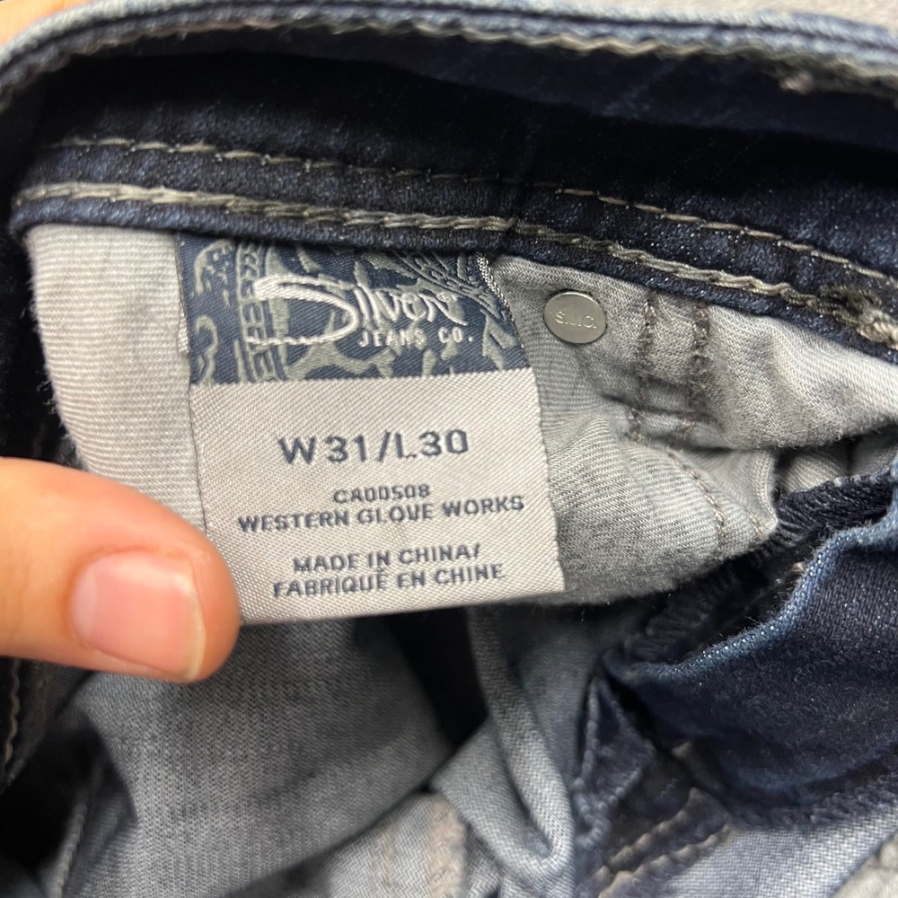 Silver Jeans Co Suki Surplus Mid Rise Bootcut Jeans Dark Wash W31 L30 2402 - Picture 6 of 10